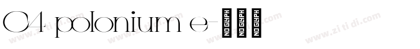 C4 polonium e字体转换